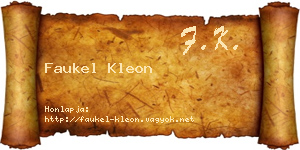 Faukel Kleon névjegykártya